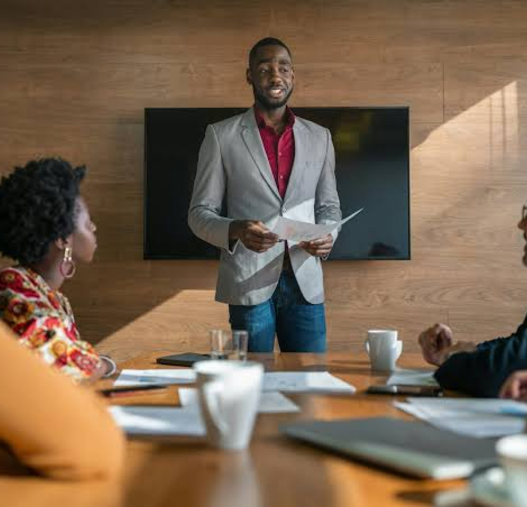 Business support team in a meeting